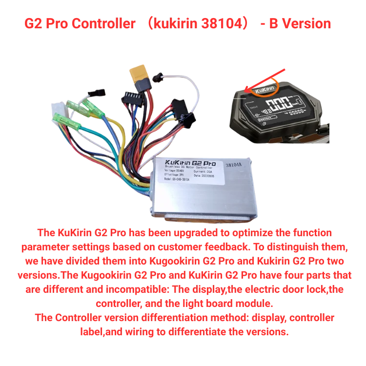 G2 Pro-kontroll (kukirin 38104) - B-version