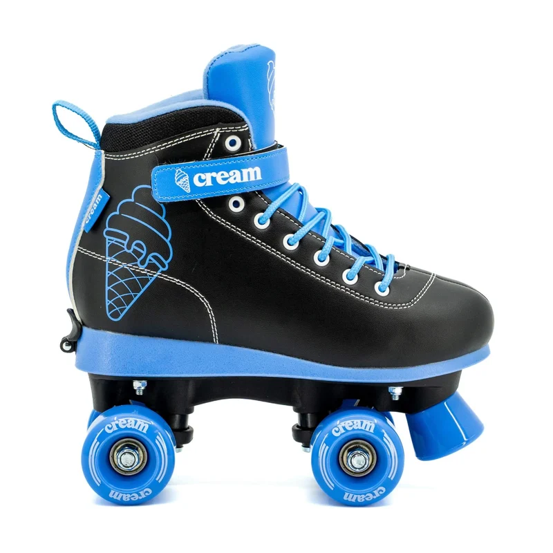 CREAM Scoop Quad Roller Skates, Adjustable - Vivid, Black/Blue