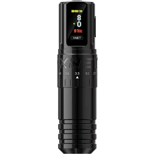 XNET Vipera Professional Wireless Tattoo Machine Dual Battery, Black