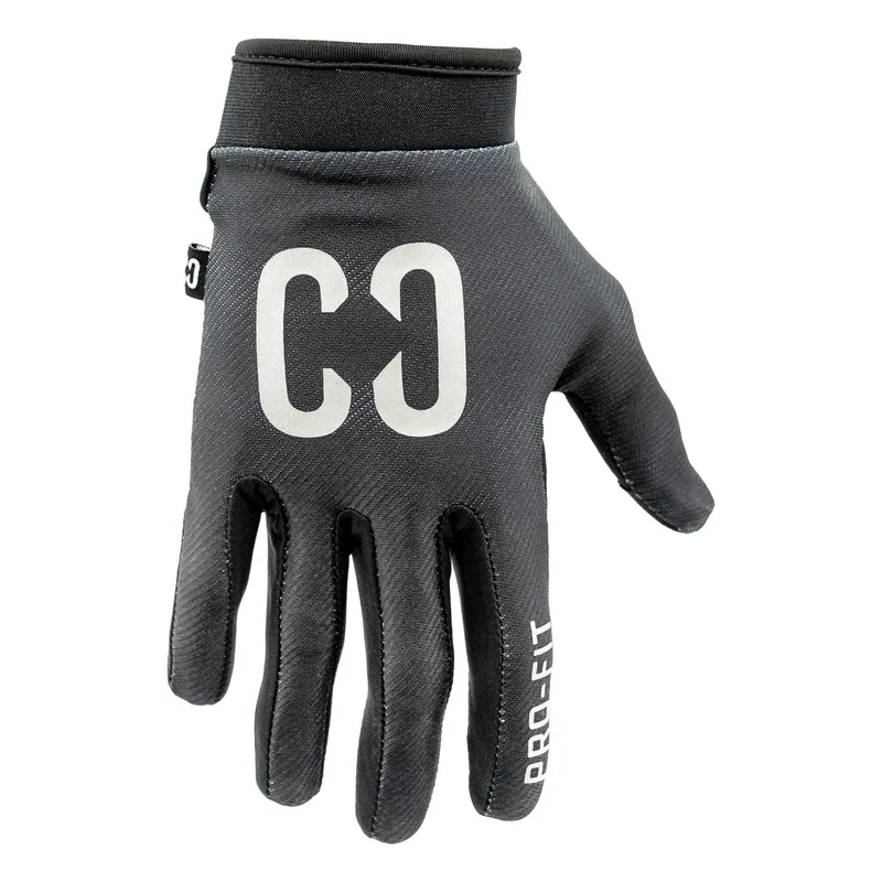 CORE Pro-Fit Velcro BMX Bike Gloves - Reflective Black