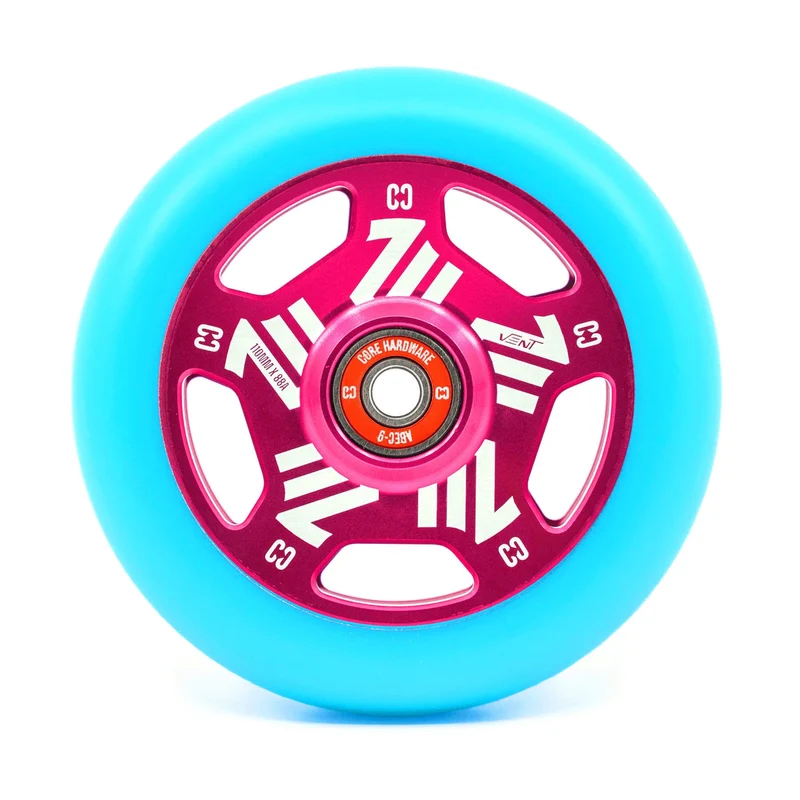 CORE Vent Hollow Scooter Wheel 110mm - Teal/Pink