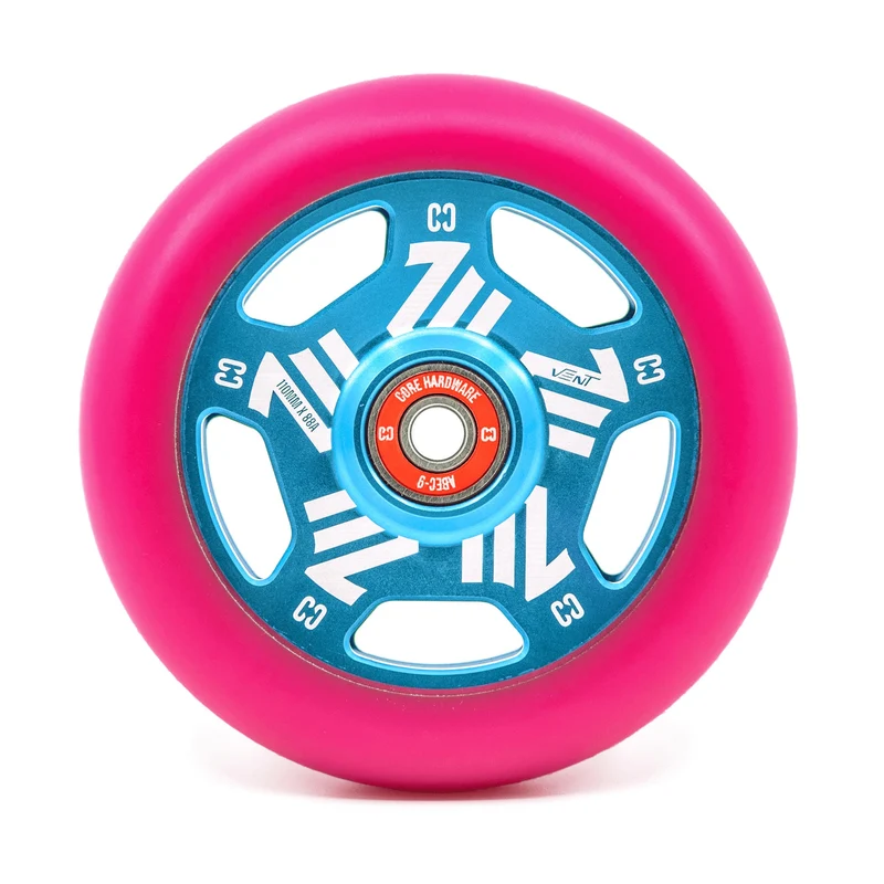 CORE Vent Hollow Scooter Wheel 110mm - Pink/Teal