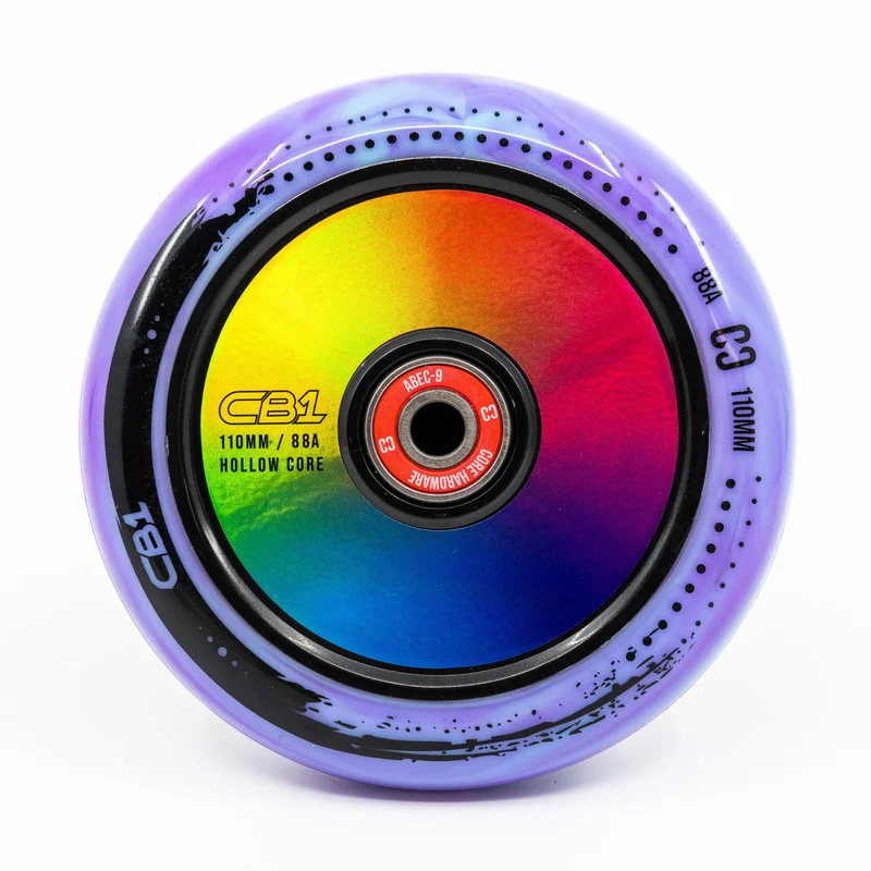 CORE CB1 Plastic Hollow Core Scooter Wheel 110mm - Black/Neo
