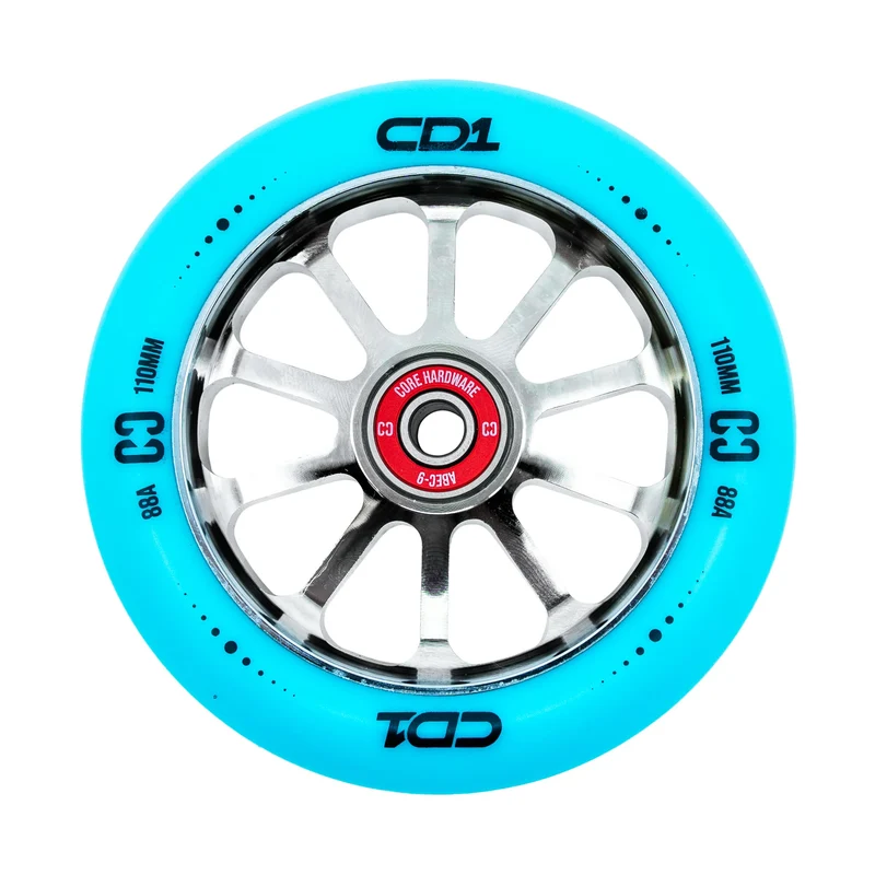CORE CD1 Spoked Stunt Scooter Wheel 110mm - Blue/Chrome
