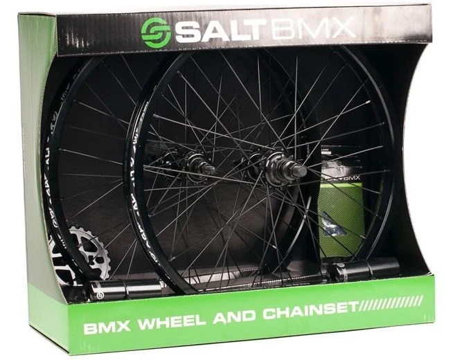 Salt Valon BMX Hjul/Kedje Set (Svart)