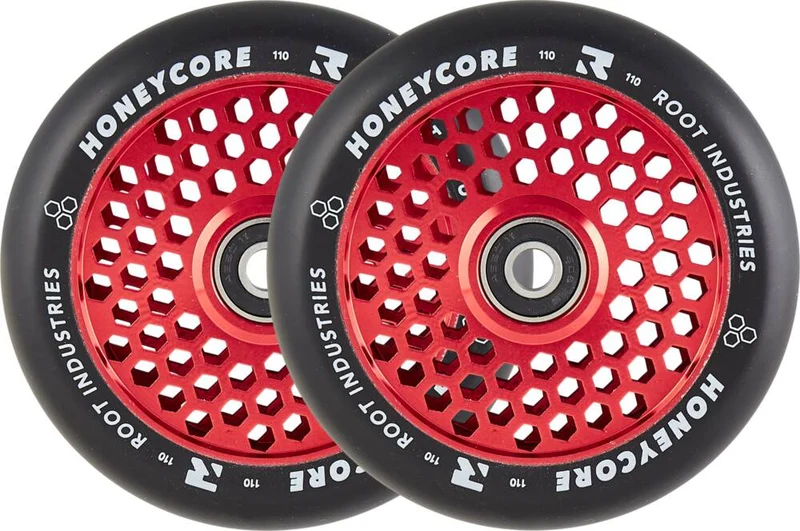 Root Honeycore Svart Komplett 110mm Hjul 2-pack (Röd)