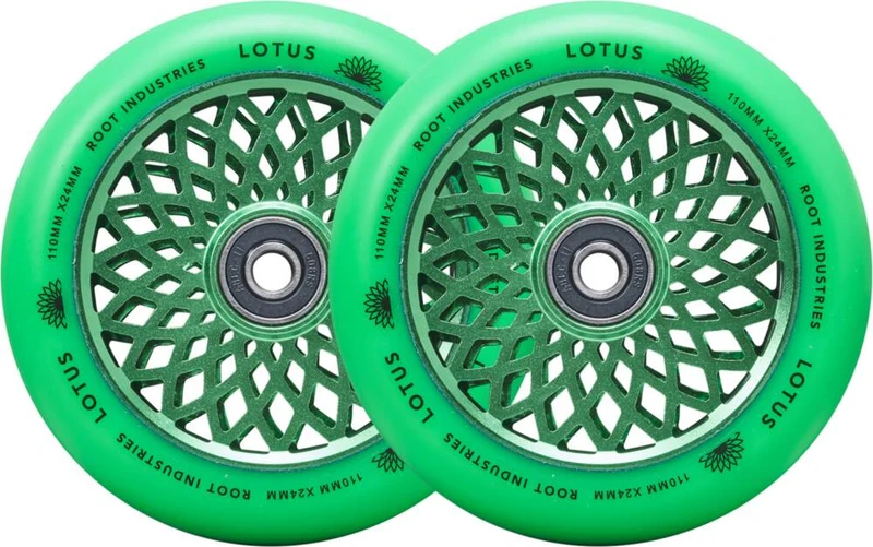 Root Lotus Sparkcykel Hjul 2-Pack (Radiant Green)