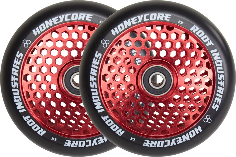 Root Honeycore Svart Komplett 120mm Hjul 2-pack (Röd)
