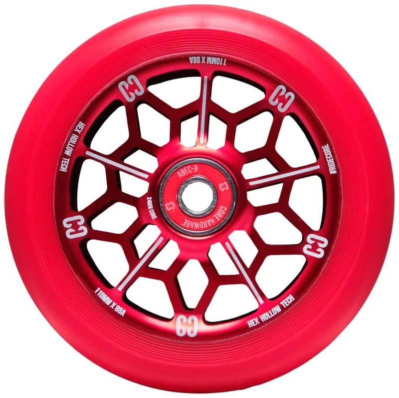 CORE Hex Hollow Sparkcykel Hjul (Röd)