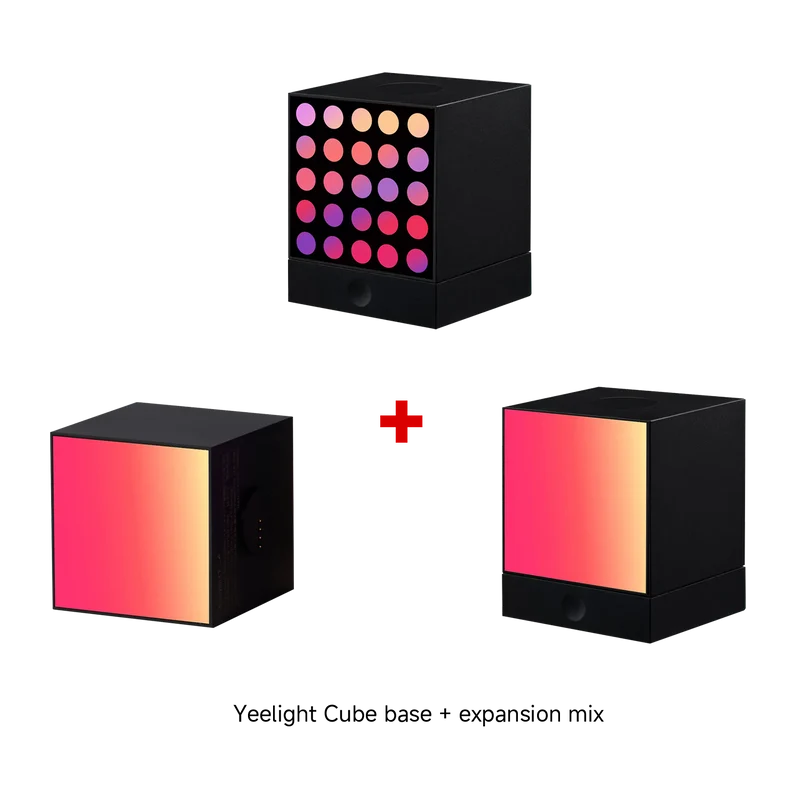 Yeelight Cube Smart Lamp Rooted Base+Panel+Matrix Extension Bundle
