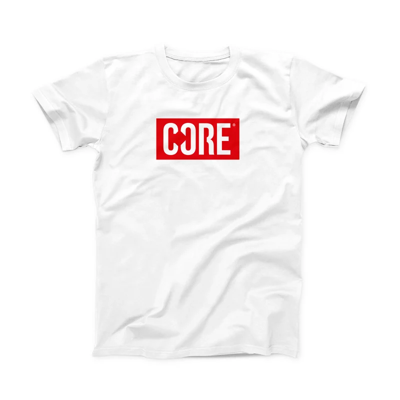 CORE Box Logo T-Shirt – White/Red