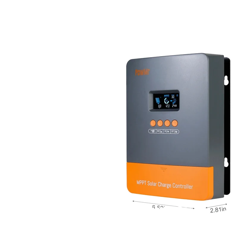 PowMr Solar Charge Controller, works with 12V–48V batteries, up to 2880W solar energy, LCD screen, MPPT 60A