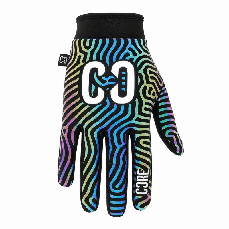 CORE Protection Aero BMX Bike Gloves - NeoChrome *REFLECTIVE*