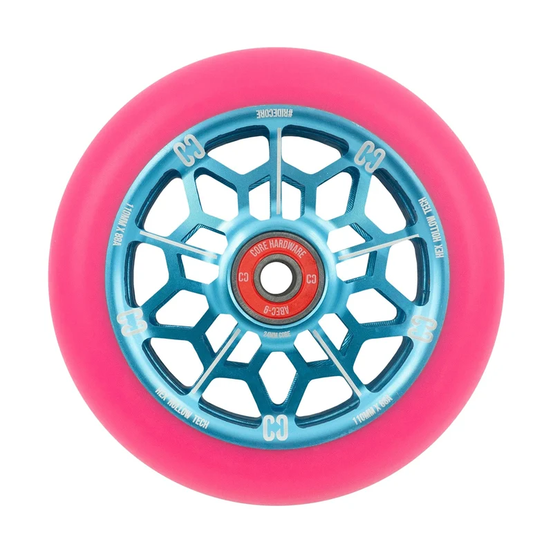 CORE Hex Hollow Stunt Scooter Wheel 110mm – Pink/Blue