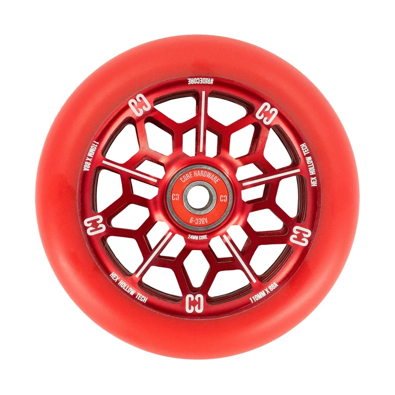 CORE Hex Hollow Stunt Scooter Wheel 110mm – Red