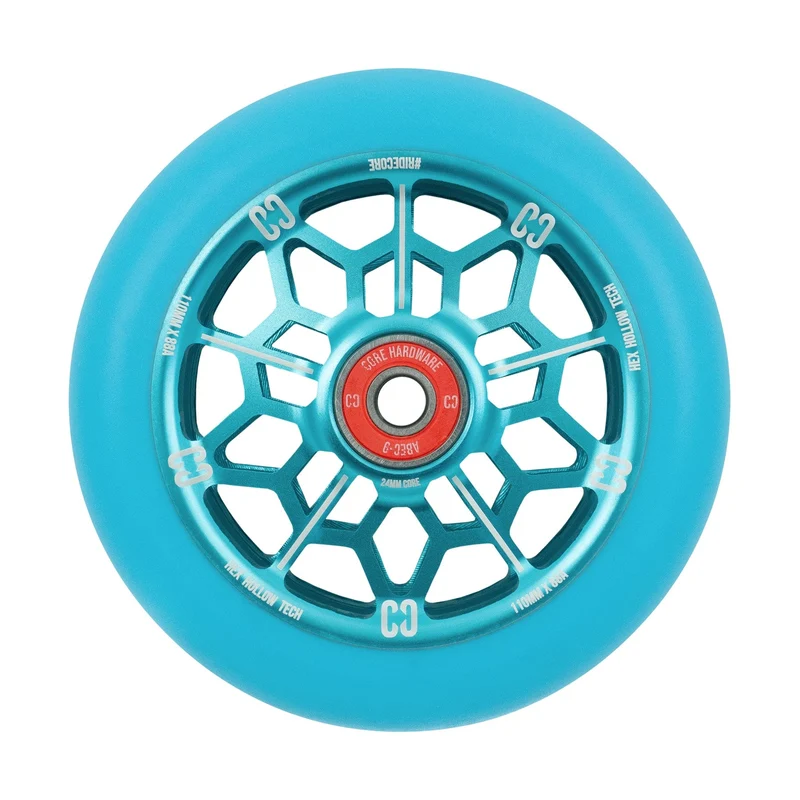 CORE Hex Hollow Stunt Scooter Wheel 110mm – Mint Blue
