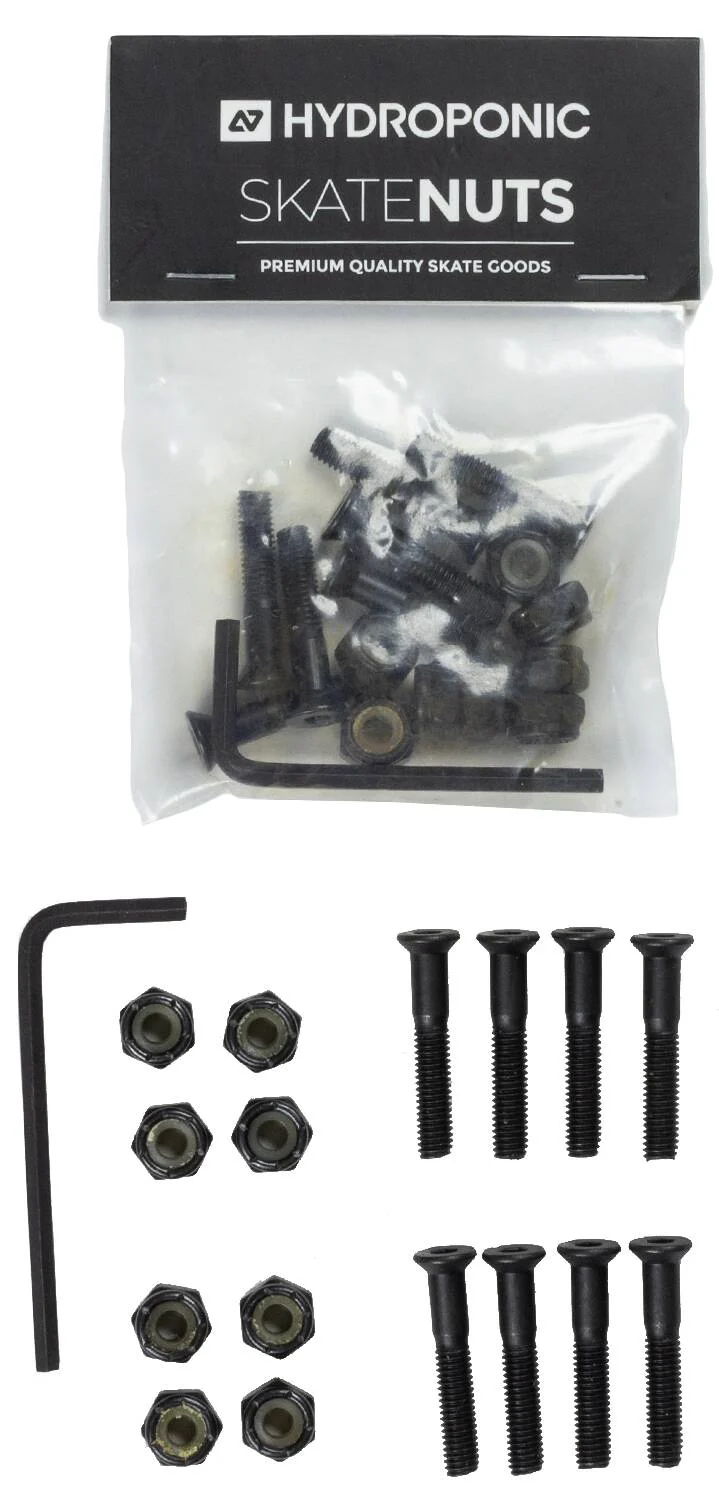 Hydroponic Nuts Skateboard Hardware (Svart)