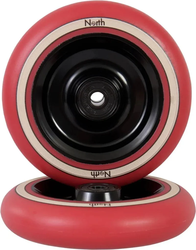 North Fullcore G2 Trick Sparkcykel Hjul 2-Pack (Black/Red Pu)