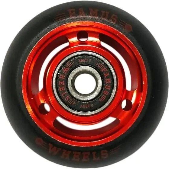 Famus 64mm Complete Aggressive Inline Wheel (Röd/Svart)