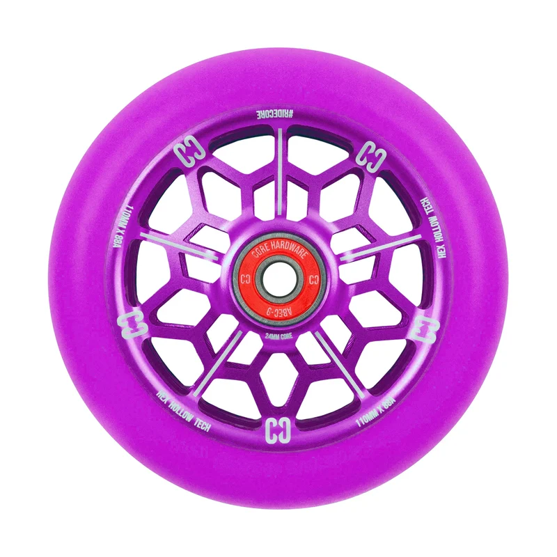 CORE Hex Hollow 110mm Stunt Scooter Wheel – Purple