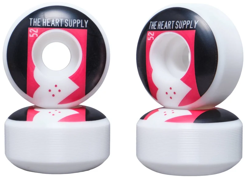 Heart Supply Even Skateboard Hjul 4-Pack (Röd)