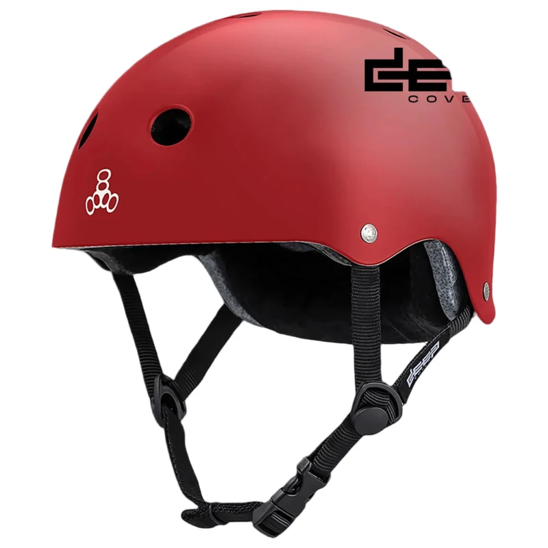 Triple Eight Deep Cover Hjälm (Red Glossy)