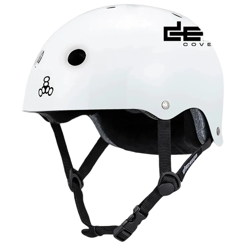 Triple Eight Deep Cover Hjälm (White Glossy)