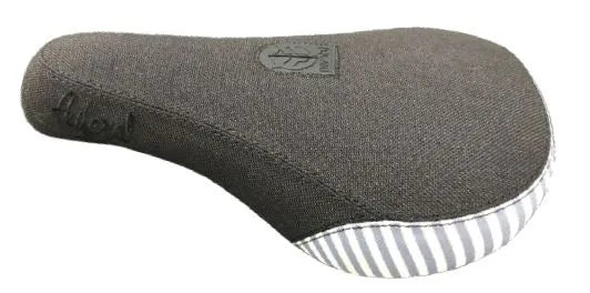 Federal Logo Mid Pivotal Bmx Sadel (Black With Pinstripe)
