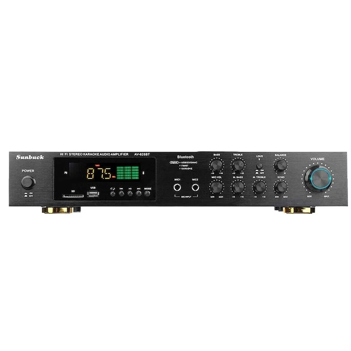 Sunbuck Home Audio Amplifier, 5.1 Surround Sound, Bluetooth 5.0, Black