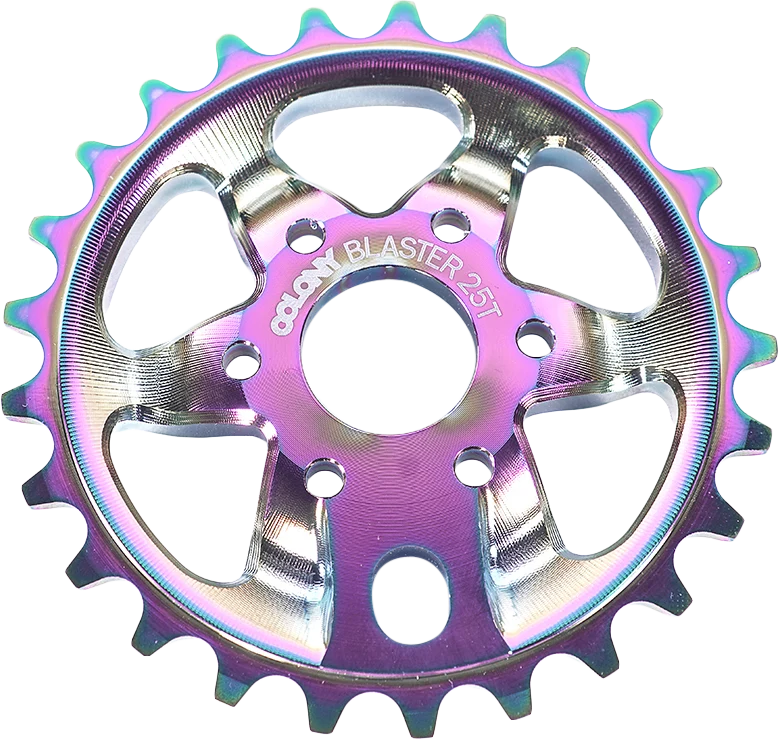 Colony Blaster Chris James Freestyle BMX Tandhjul (Rainbow Anodise)