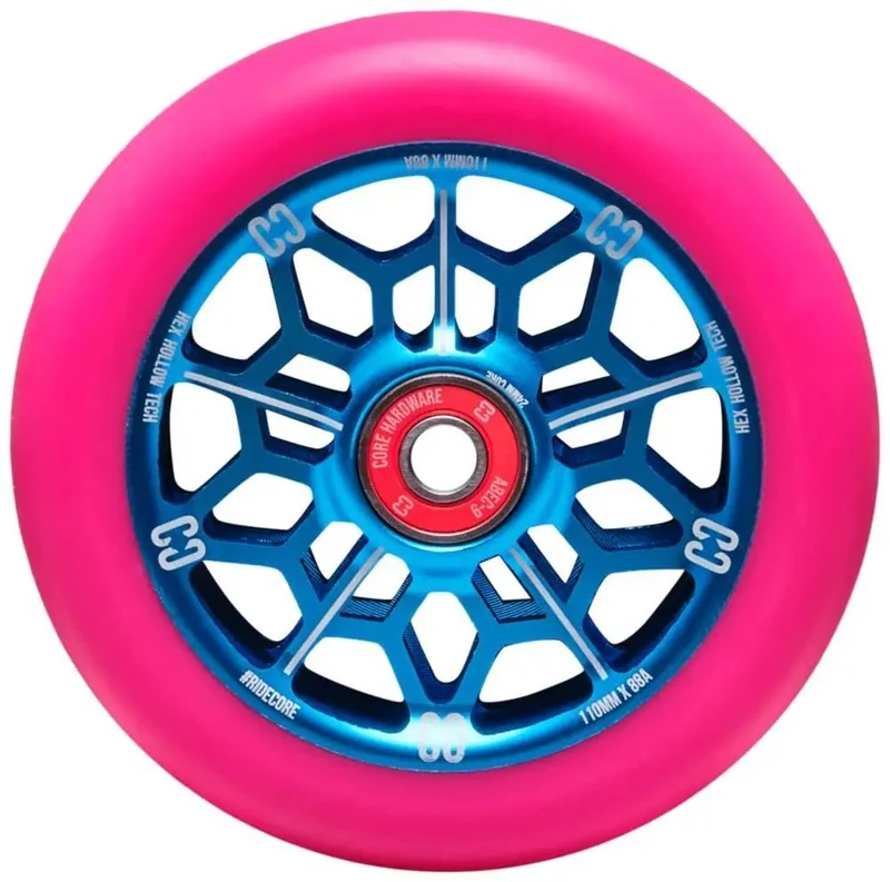 CORE Hex Hollow Sparkcykel Hjul (Rosa/Blå)