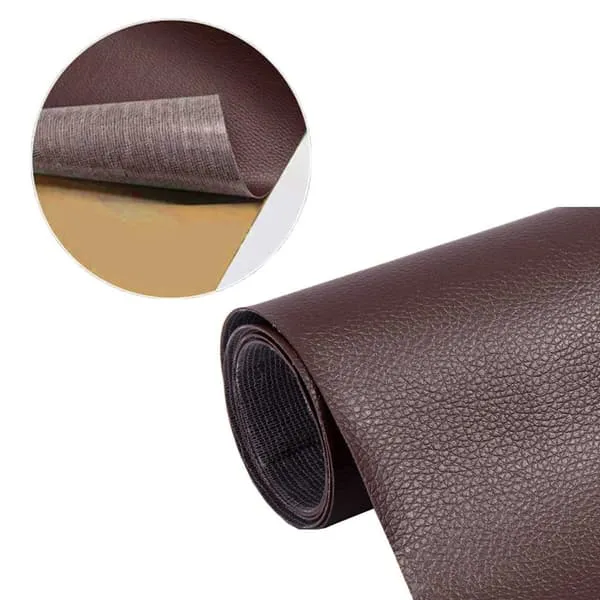 Self-adhesive Leather Repair Patch Decor for Sofa, Dark Brown 35*137