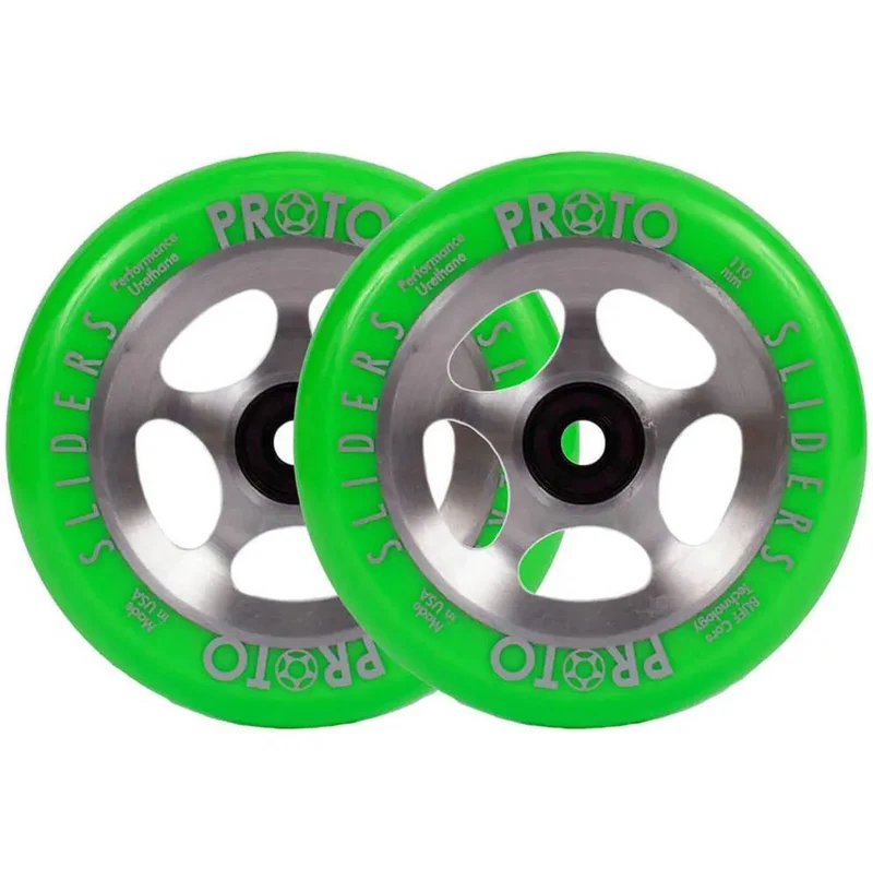 Proto Sliders Starbright Sparkcykel Hjul 2-Pack (Green On Raw)