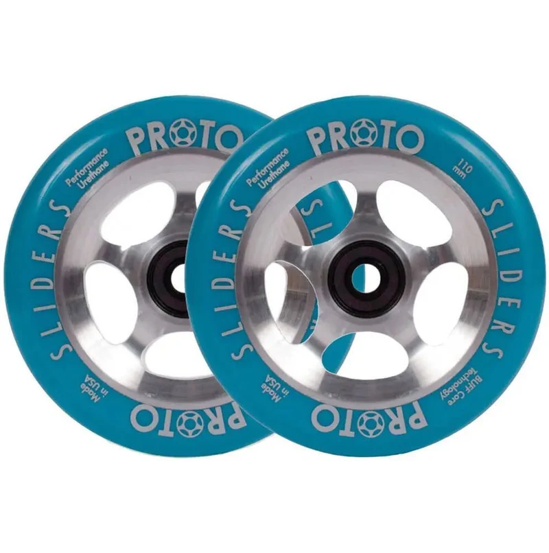 Proto Sliders Starbright Sparkcykel Hjul 2-Pack (Blue On Raw)