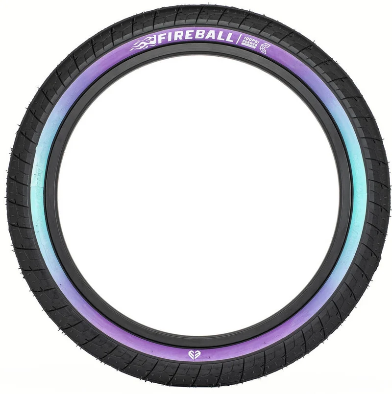 Eclat Fireball BMX Däck (Black/Purple Teal Fade)