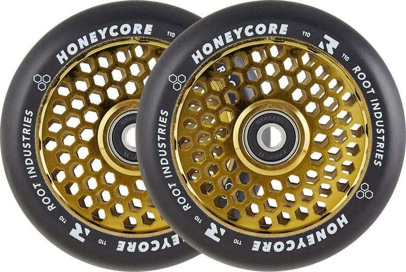Root Honeycore Svart Komplett 110mm Hjul 2-pack (Guld)