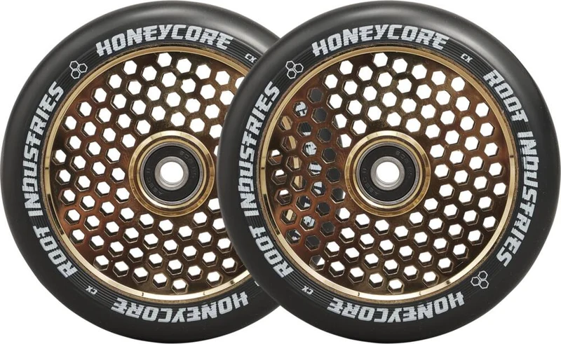 Root Honeycore Svart Komplett 120mm Hjul 2-pack (Gold Rush)