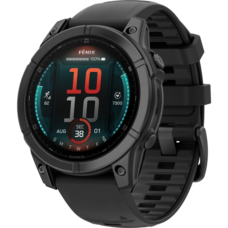 Garmin Fenix E AMOLED Smartwatch, 47 mm, Slate Gray Steel