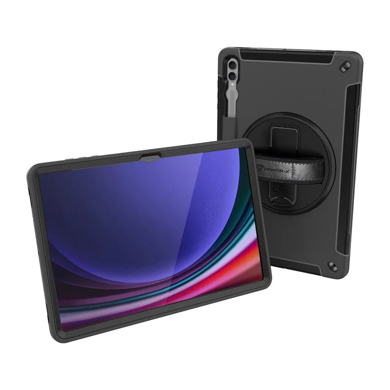 Armor-X RIN Rugged Case for Samsung Galaxy Tab S9 Ultra / S10 Ultra, Black