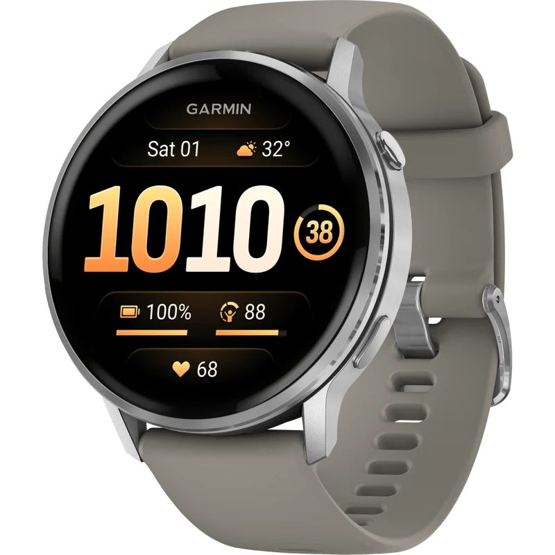 Garmin Venu 4 Smartwatch, 45mm, Silver-grey