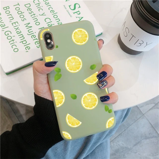 Fruit Flower Soft Phone Case For iPhone 7 Plus X XR XS Max 6 6S 7 8 Plus 5 5S SE 2020 Back Cover For iPhone 12 11 Pro Max Funda
