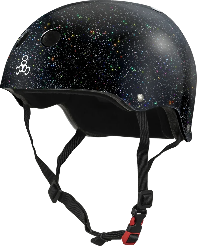 Triple Eight Glitter Sweatsaver Skate Hjälm (Svart)