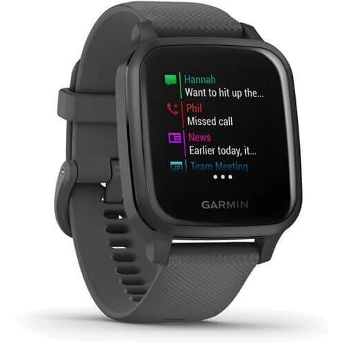Garmin Venu Sq Shadow Grey, black