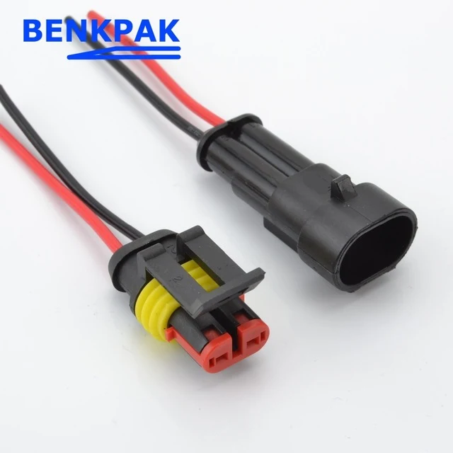 2 pin way waterproof electrical connector Ducati OEM Style