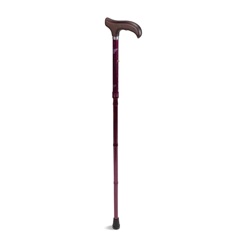 Käpp m. motiv 4-delad Rosa