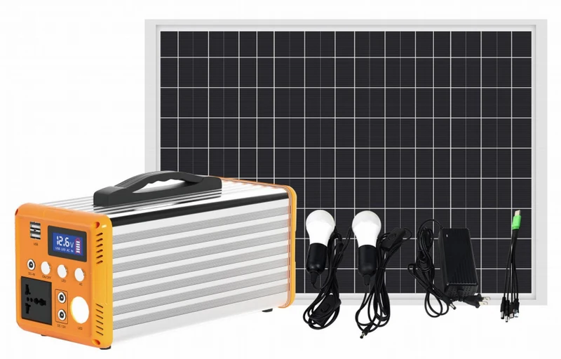 SL92-L3 500W bärbar energilagringssats med solpanel och glödlampa