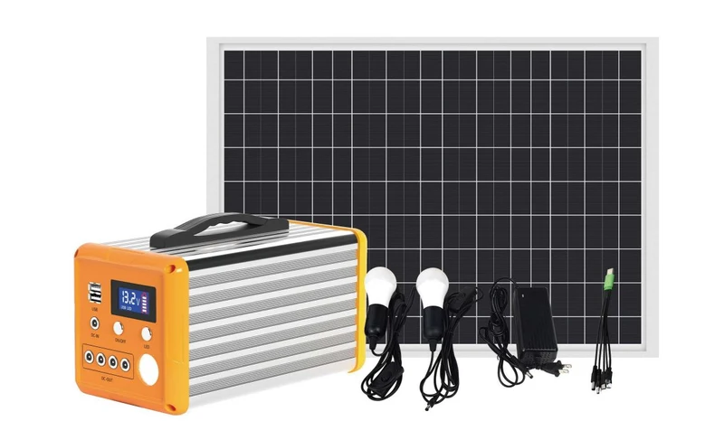 Sl62-Q1 liten kraftstation 120w med 50w solpanel och 5-meters glödlampa