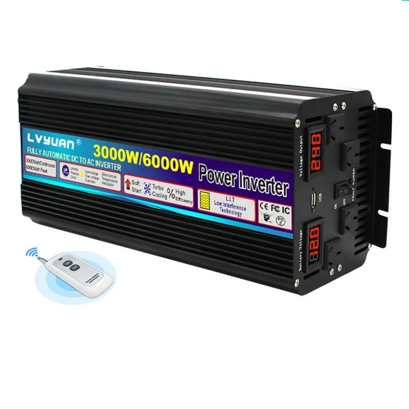 12V Black Inverter Modified Sine Wave 3000W/6000W EU