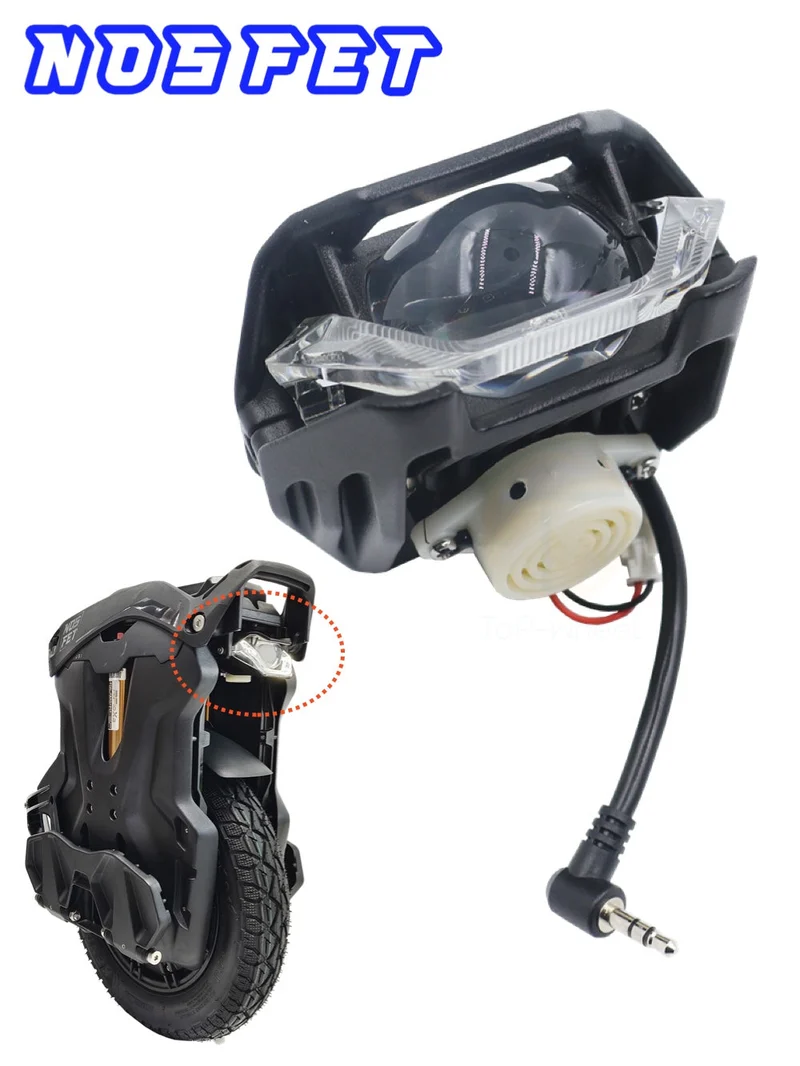 NOSFET AERO Unicycle Headlight Set with Buzzer Front Light Kit