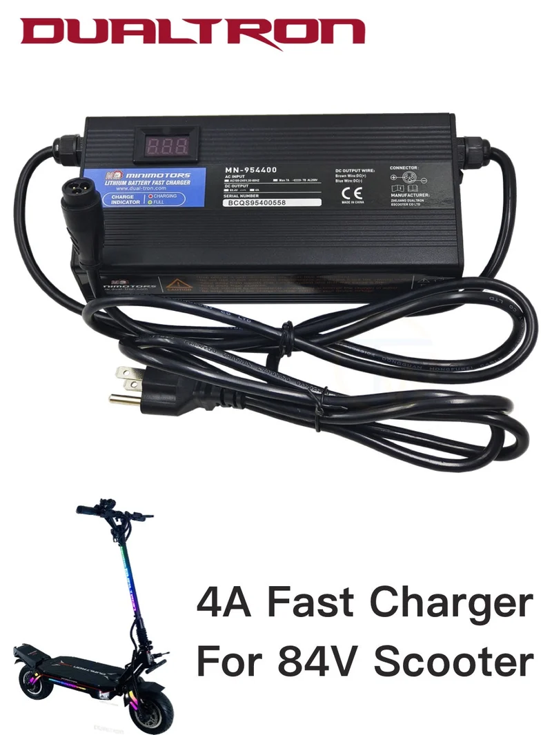 Dualtron 95.45V 4A Snabbladdare Med Display KN Port